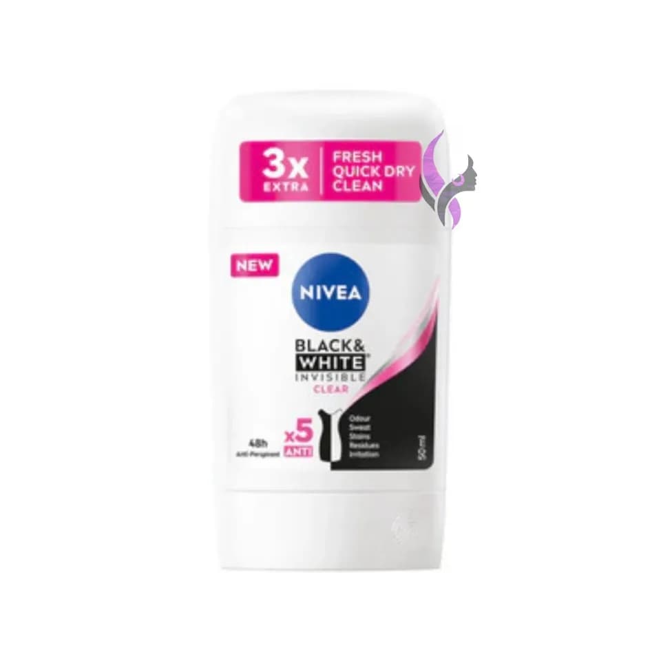 مام صابونی زنانه نیوا مدل BLACK & WHITE CLEAR حجم 50 میل