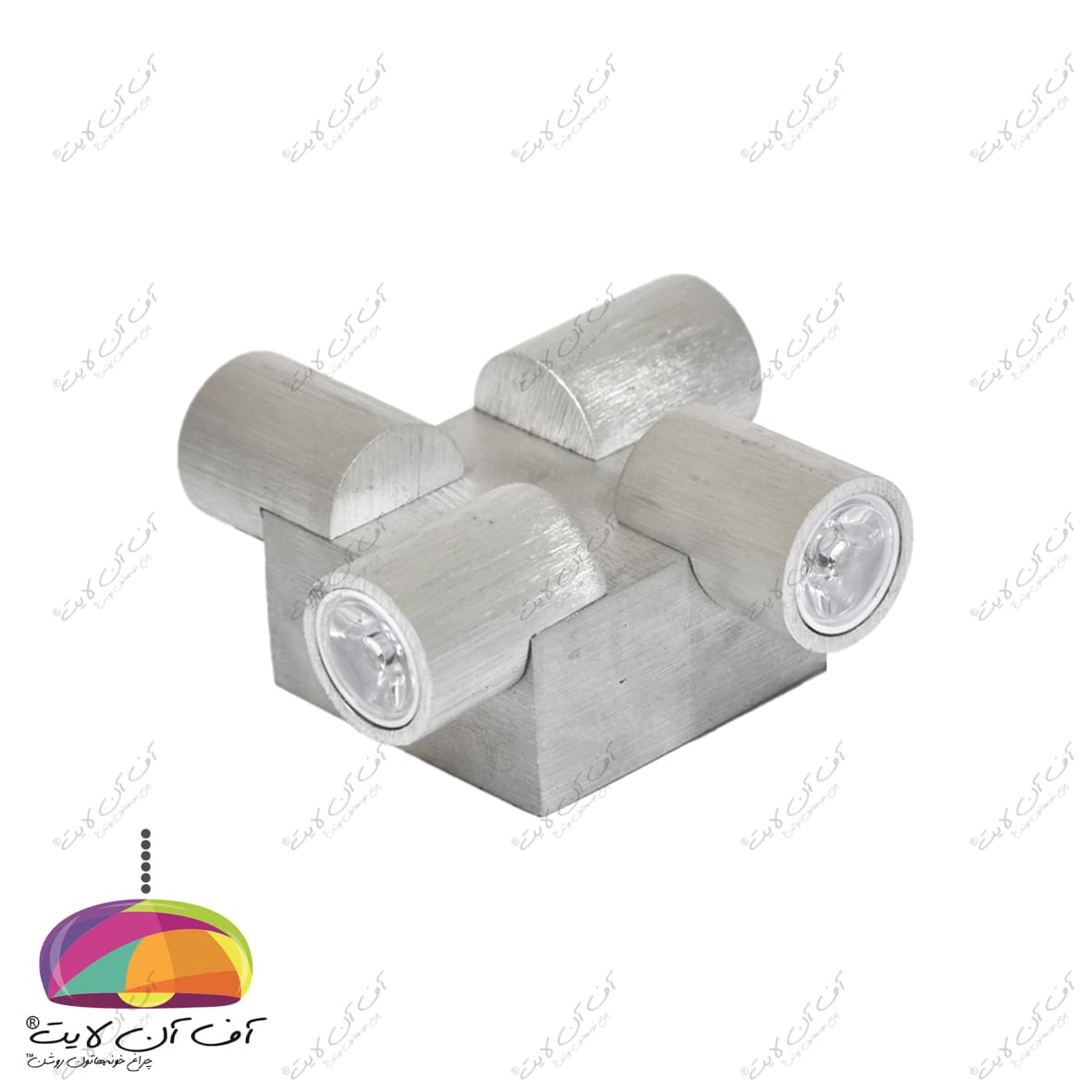 چراغ دکوراتیو مربع لوله ای چهار طرفه زمرد نور