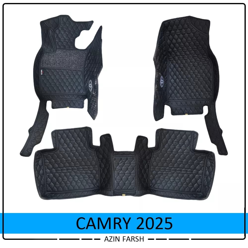 کفپوش 6 بعدی مدل گلدوزی تویوتا کمری هیبرید آذین فرش