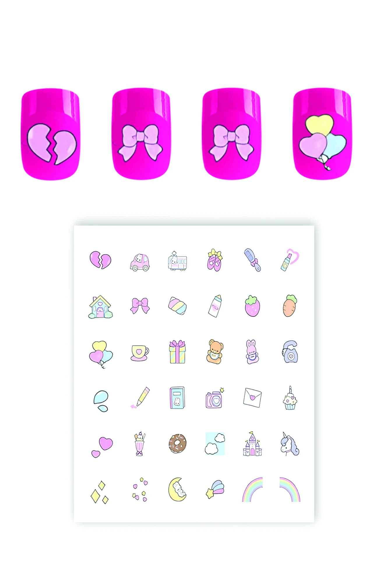 استیکر ناخن طرح یونیکورن uniqorn کد 3341