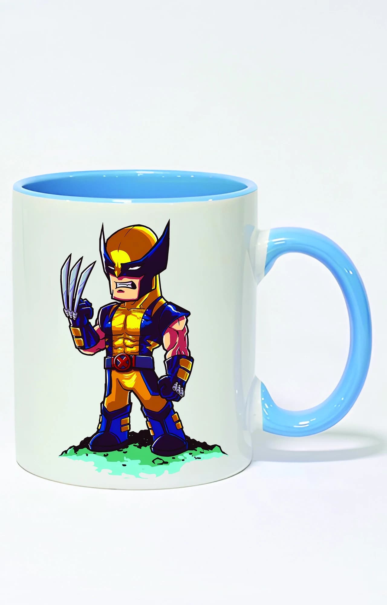 ماگ دسته و داخل رنگی طرح ولورین Wolverine کد 3606