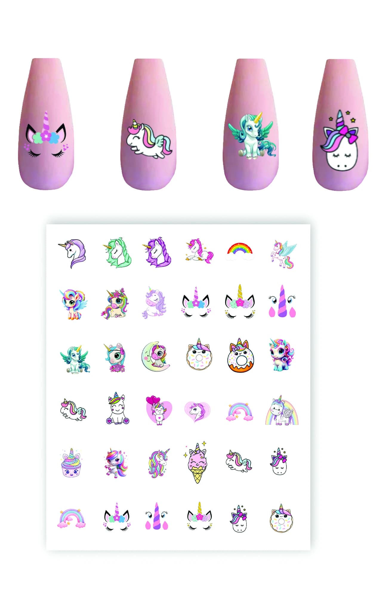 استیکر ناخن طرح یونیکورن unicorn کد 3331