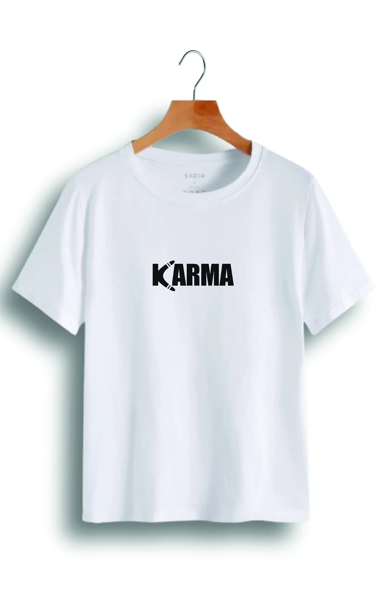 تیشرت نخ پنبه طرح کارما karma کد 384