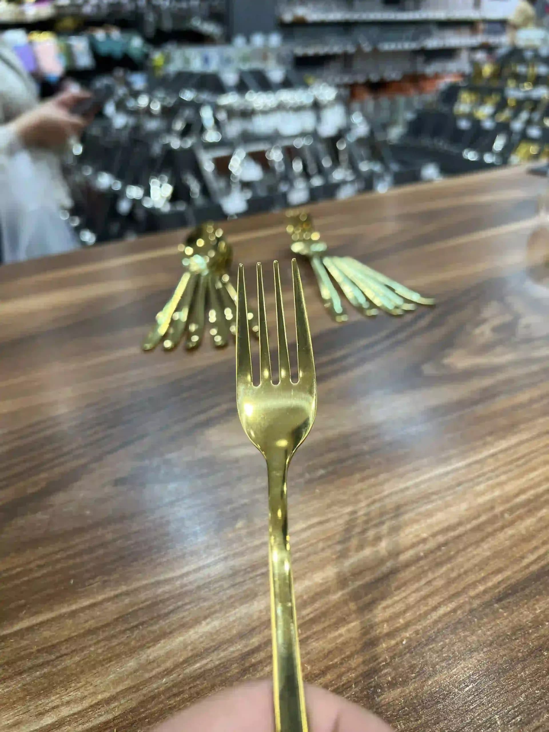 قاشق و چنگال یونیک 2401 GOLD — تصویر ۵