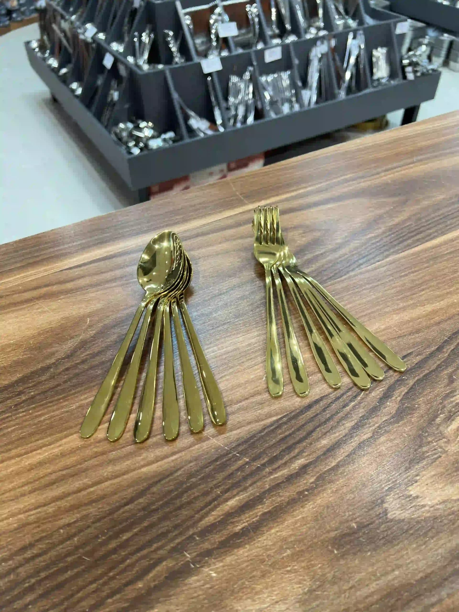 قاشق و چنگال یونیک 2401 GOLD