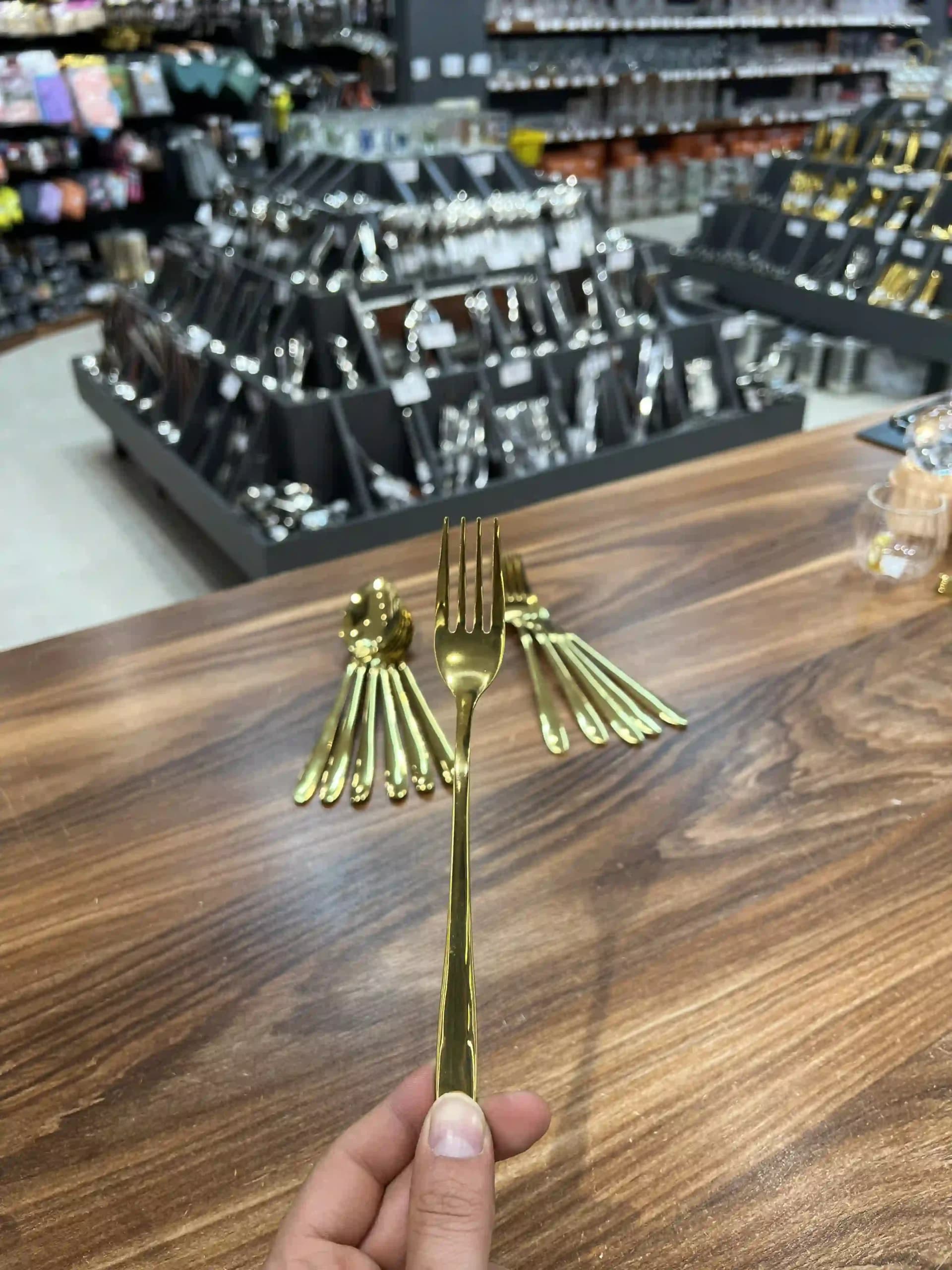 قاشق و چنگال یونیک 2401 GOLD — تصویر ۶