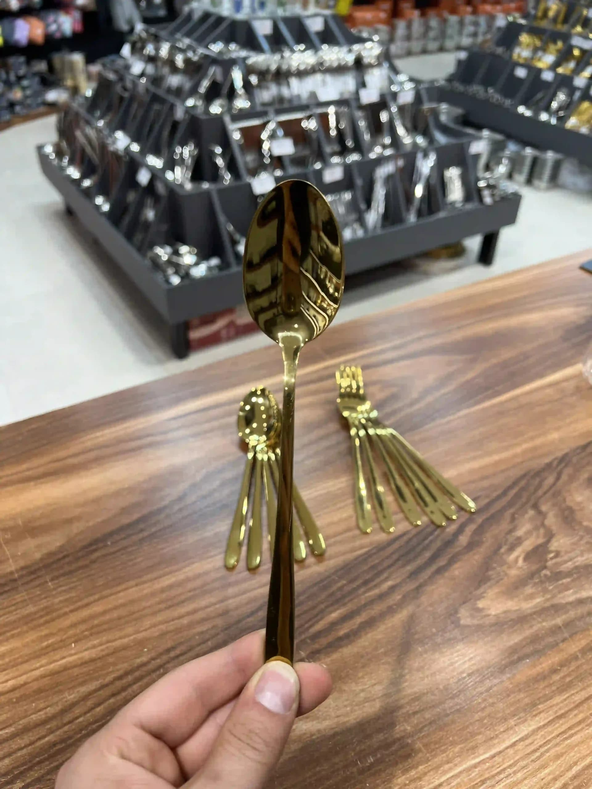 قاشق و چنگال یونیک 2401 GOLD — تصویر ۷