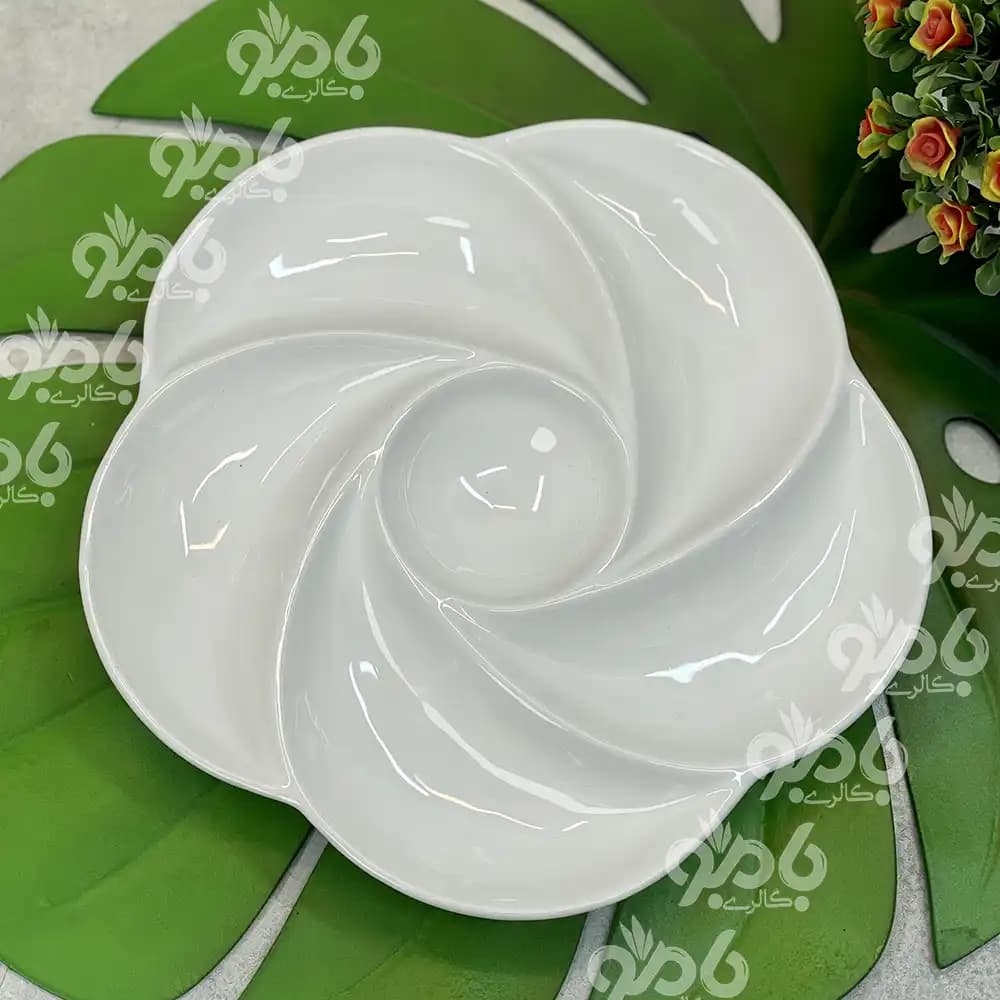 اردوخوری سرامیکی سفید رز