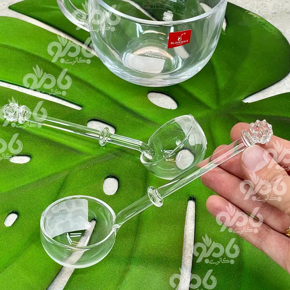 قاشق ملاقه سوپ تک پیرکس دسته صاف