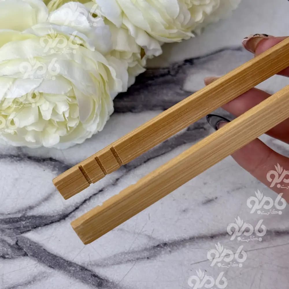 انبر چوبی یخ و شیرینی بامبو وارداتی کد293 — تصویر ۲