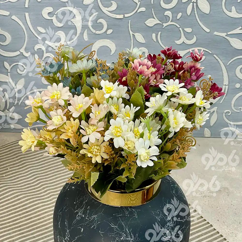 گل مصنوعی بوته ای مینا ریز سوخته 18518
