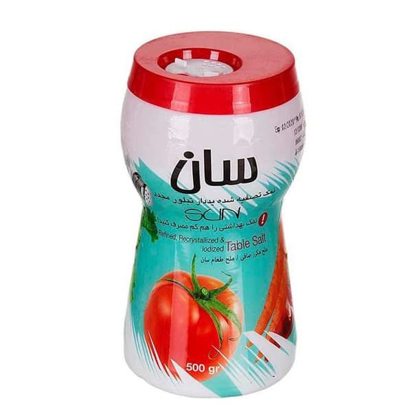 نمک یددار تصفیه شده 500 گرمی سان
