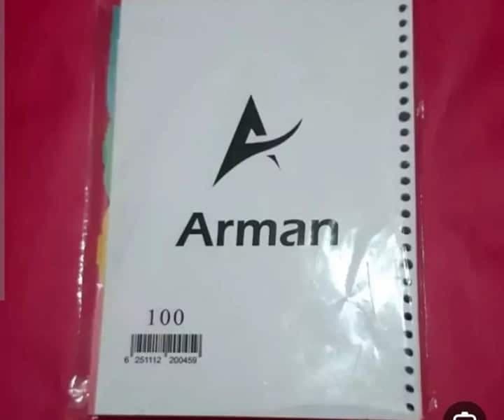 کاغذ یدک کلاسور 100 برگ 26 حلقه آرمان0085