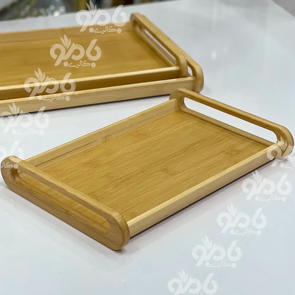 سینی بامبو مستطیل دسته بیضی 600/310 — تصویر ۲