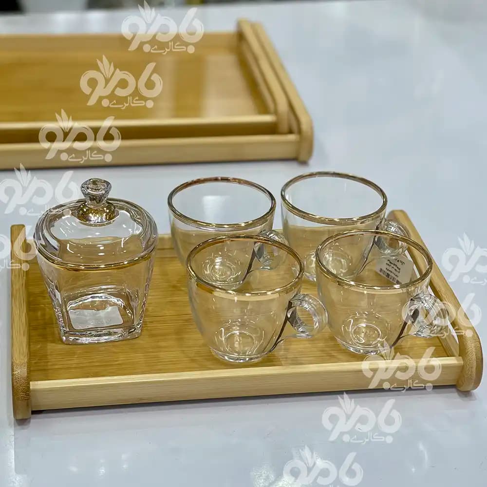سینی بامبو مستطیل دسته بیضی 600/310 — تصویر ۳