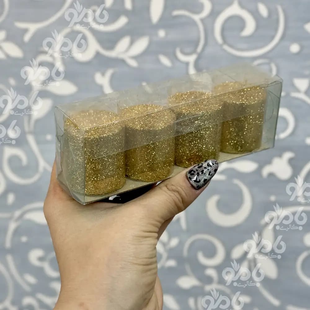 شمع استوانه 4 عددی اکلیلی کوچک — تصویر ۲