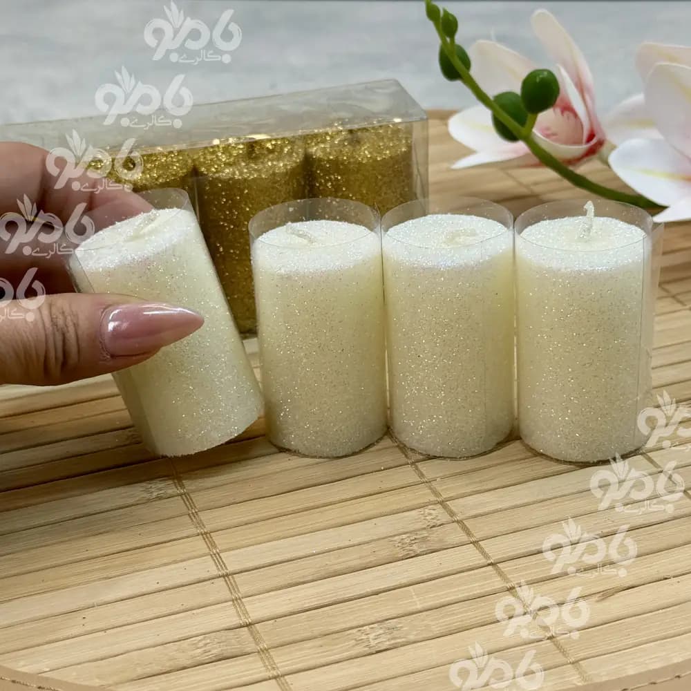 شمع استوانه 4عددی اکلیلی متوسط — تصویر ۲