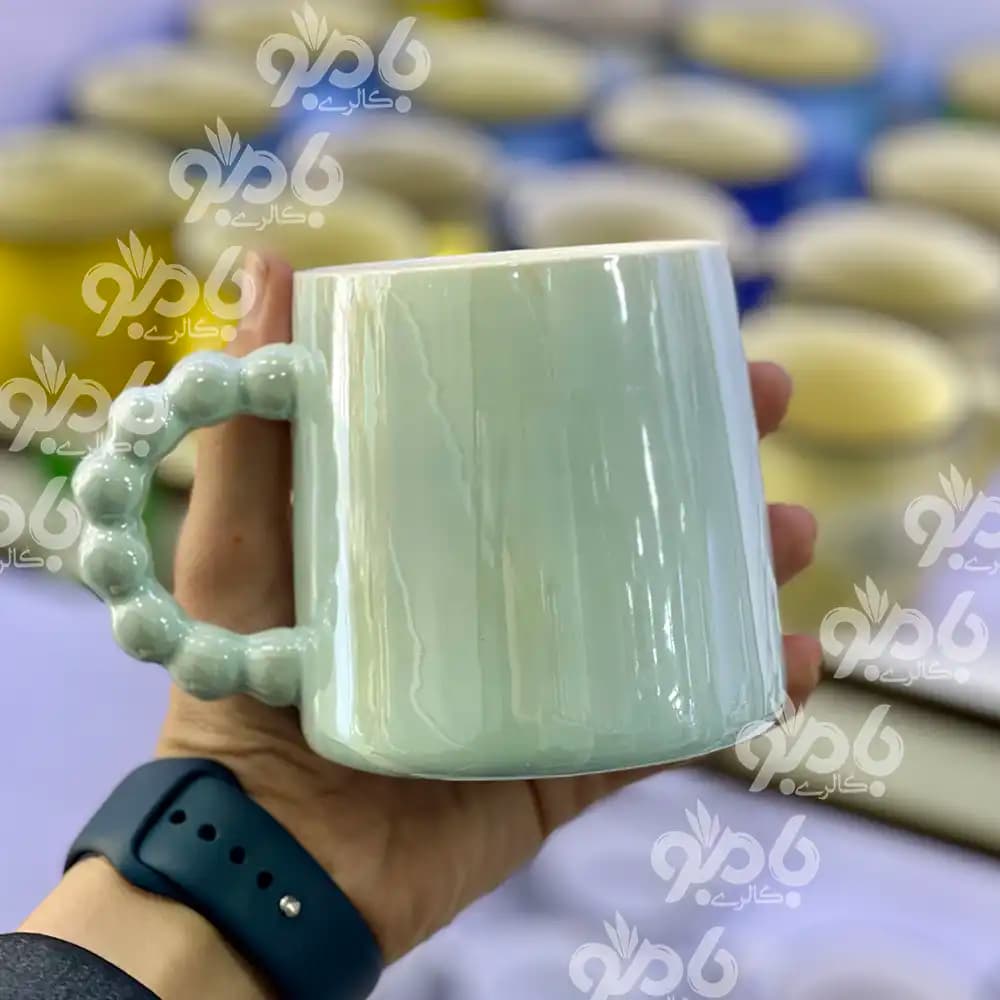 ماگ سرامیکی دسته مرواریدی هلوگرام — تصویر ۴