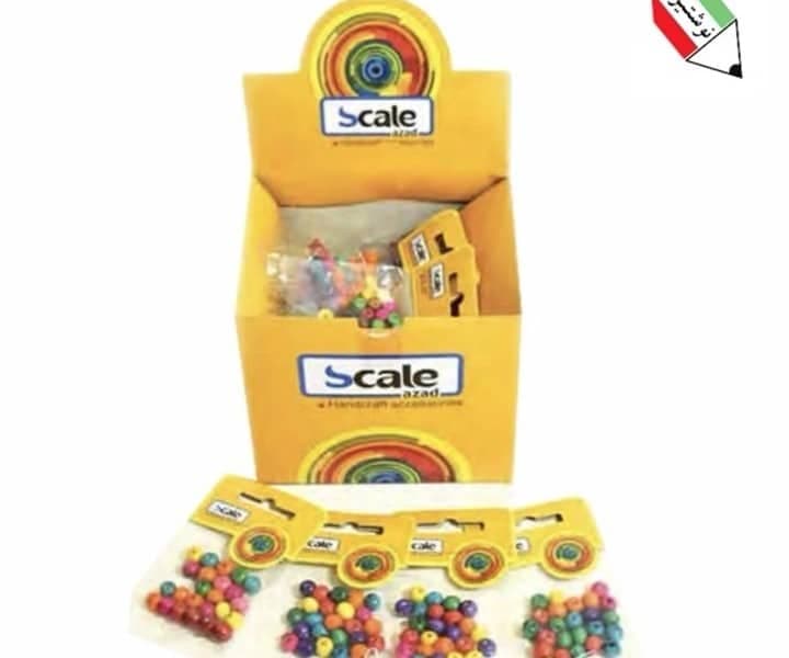 مهره چوبی رنگی کوچک اسکیل 9295