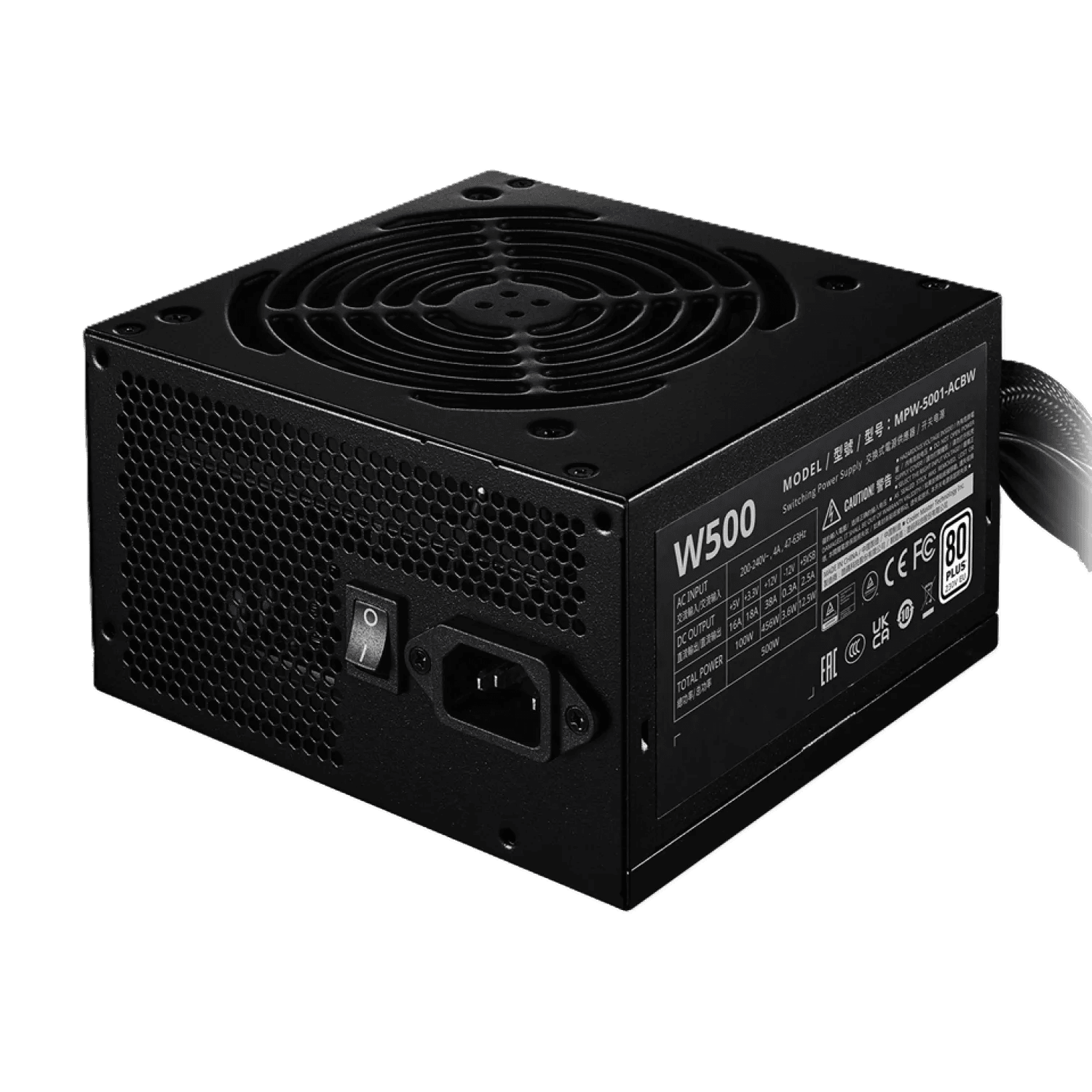 پاور غیر ماژولار کولرمستر مدل ELITE NEX 500W V2 WHITE — تصویر ۳