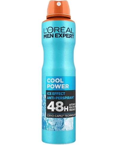 لورئال کول پاور اسپری ضد تعریق مردانه مدل COOL POWER حجم 250 میل LOréal Men Expert Cool Power Deodorant 48h