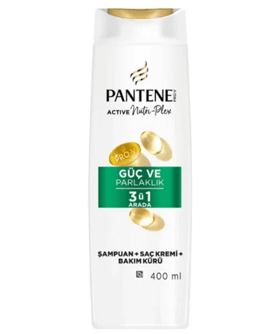 پانتن شامپو تقویت کننده پنتن مدل Guc Ve Parlaklik 3 in 1 حجم 400 ميل PANTENE GUC VE PARLAKLIK 3U1 ARADA SAMPUAN