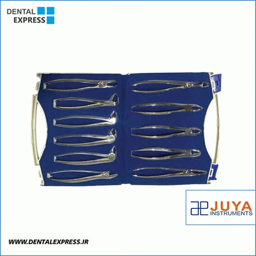 ست فورسپس بزرگسال ١١ عددی جویا – (JUYA Tooth Forceps Set (11Pcs