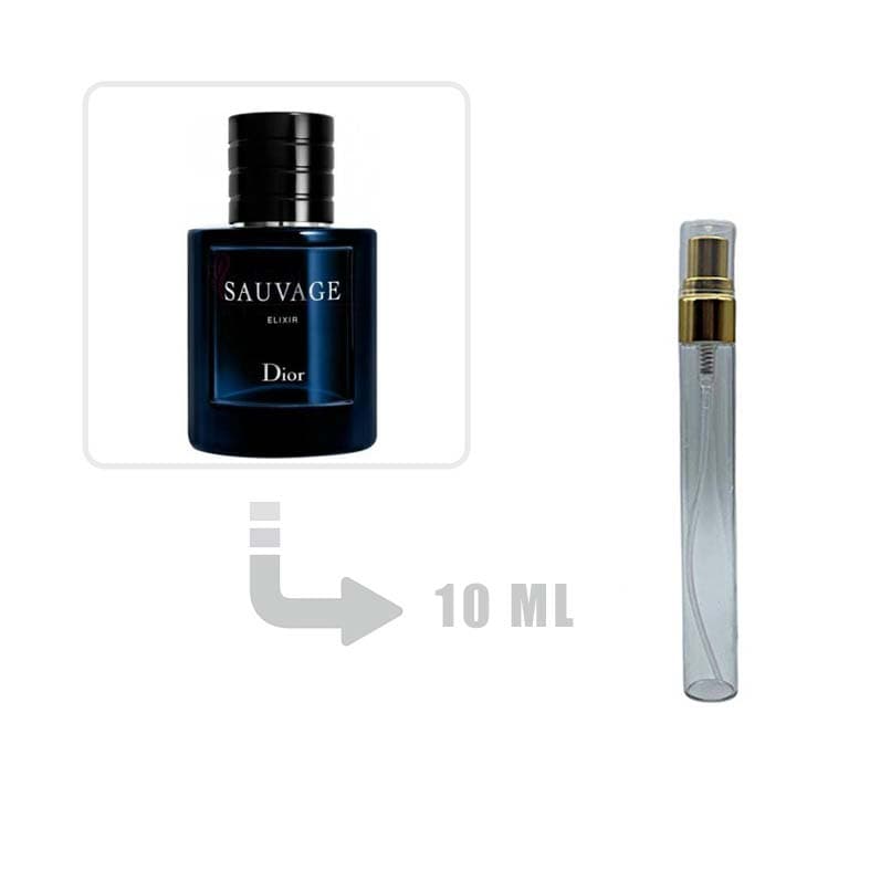 دکانت عطر ادکلن دیور ساواج الکسیر مردانه 10 میل اصلی | Dior Sauvage Elixir for Men 10ml