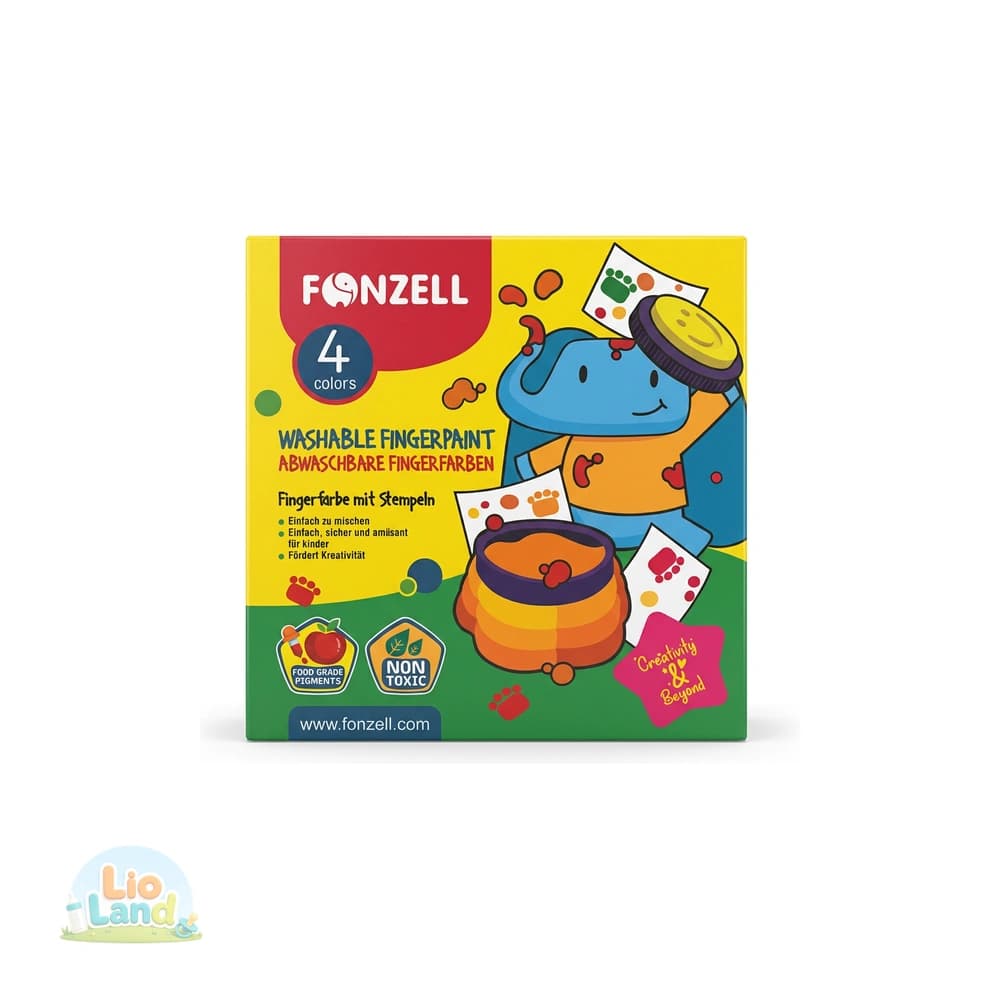 ست رنگ انگشتی 4 رنگ فونزل قابل شست و شو Fonzell