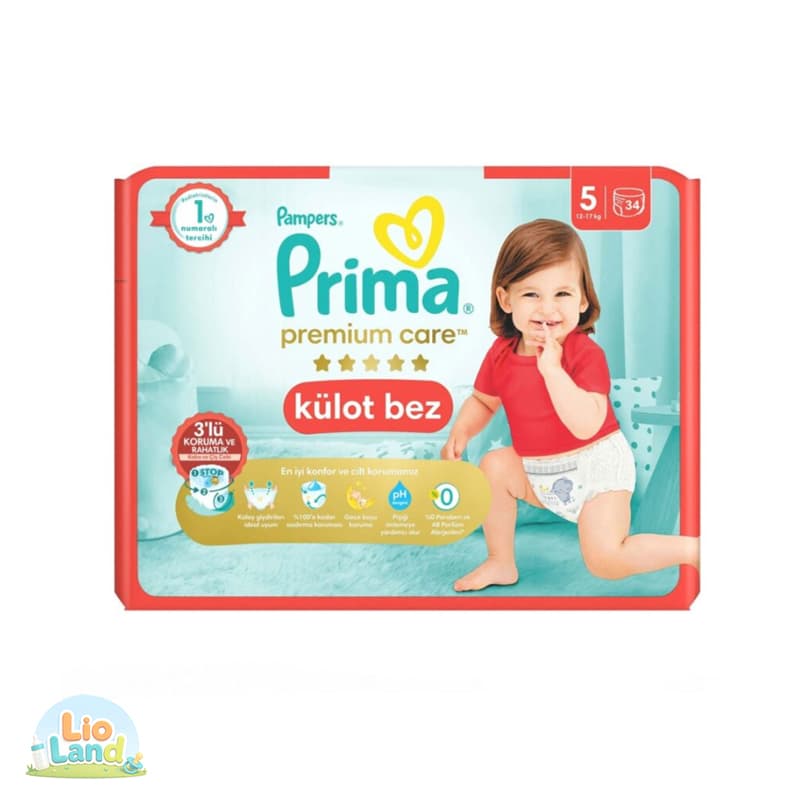 پوشک شورتی پریما پمپرز سایز 5 – 34 عددی