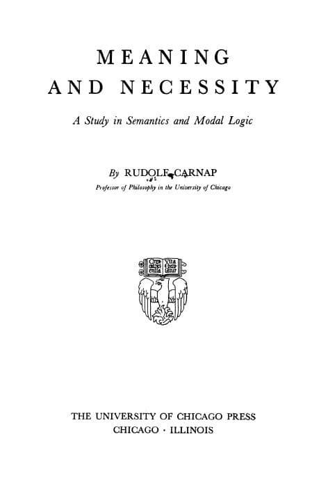 کتاب Meaning and Necessity: A Study in Semantics and Modal Logic Paperback – Feb. 15 1988
