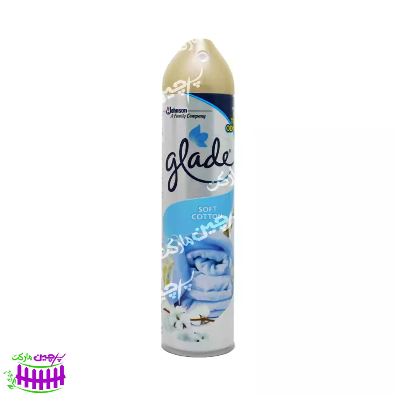 اسپری خوشبو کننده هوا سافت کاتن ( پنبه ) ۳۰۰ میل گلید – glade