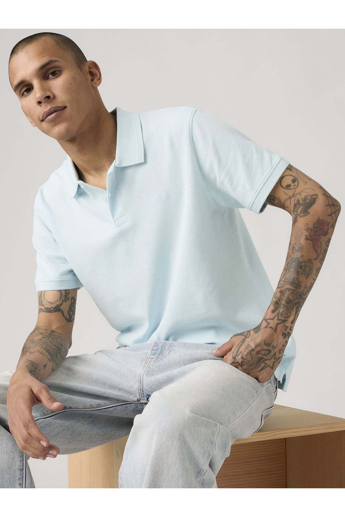 پولوشرت لیوایز مردانه پاموک آبی Menswear راسته Regular/رگولار Straight/استریج کژوال/روزمره | Levi’s 005FM-0005 TR