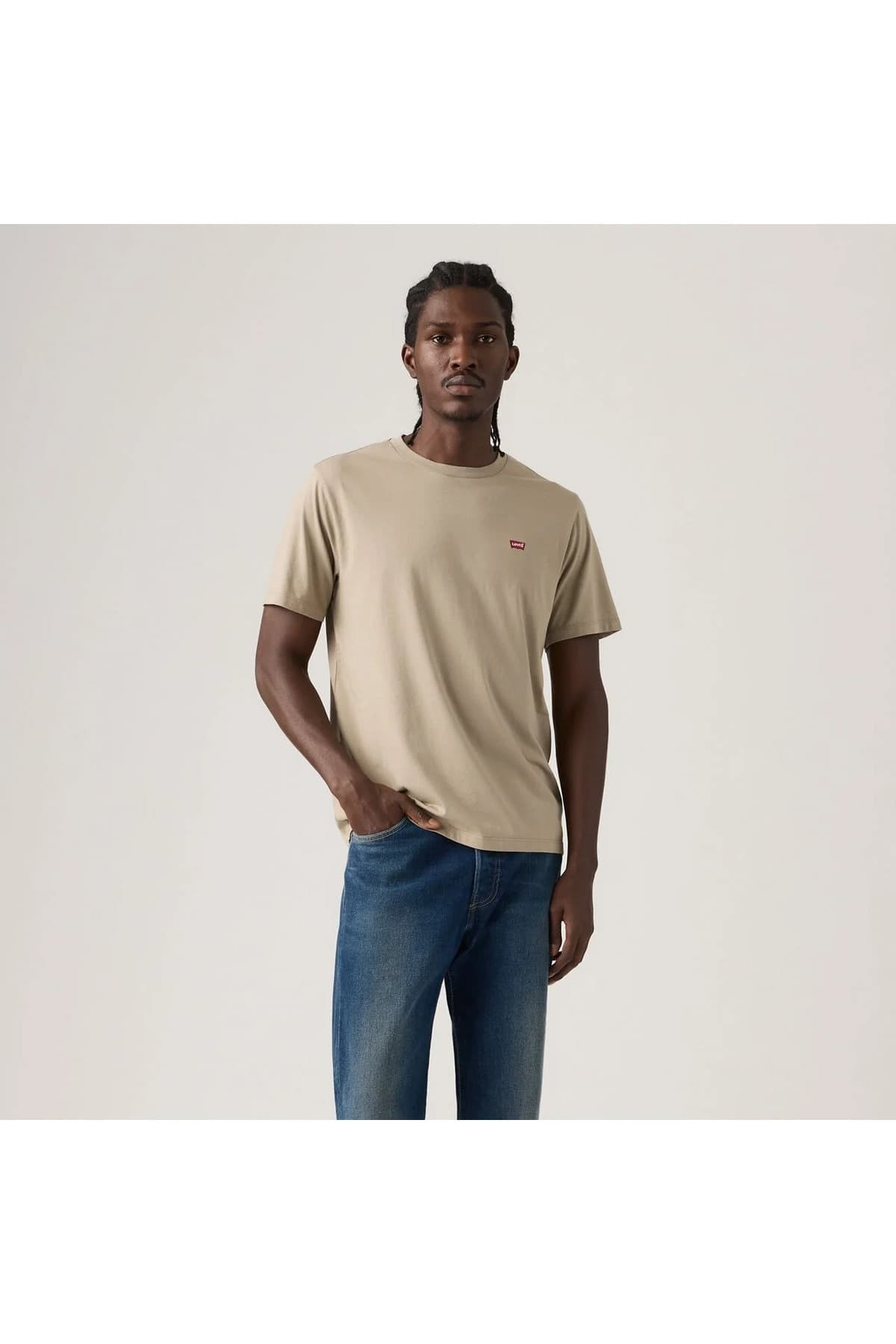 تی شرت لیوایز مردانه 100% پنبه بژ راسته Regular/رگولار بیسیک کژوال/روزمره | Levi’s 008BT-0001 TR — تصویر ۴