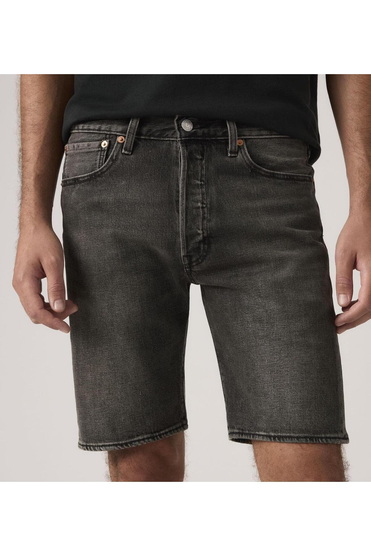 شلوارک برمودا لیوایز مردانه پاموک خاکستری رنگارنگ Regular/رگولار فاق نرمال جین | Levi’s 36512-0278 IN — تصویر ۲