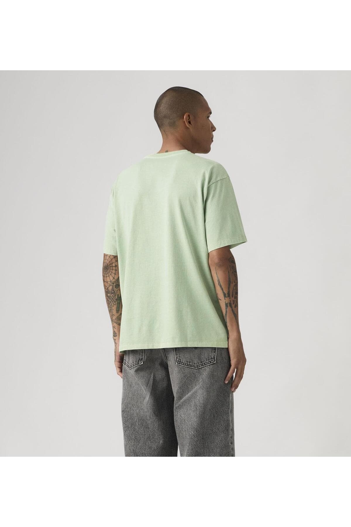 تی شرت لیوایز مردانه 100% پنبه سبز رترو Regular/رگولار بیسیک Daily/روزانه | Levi’s A0637-0187 TR — تصویر ۳