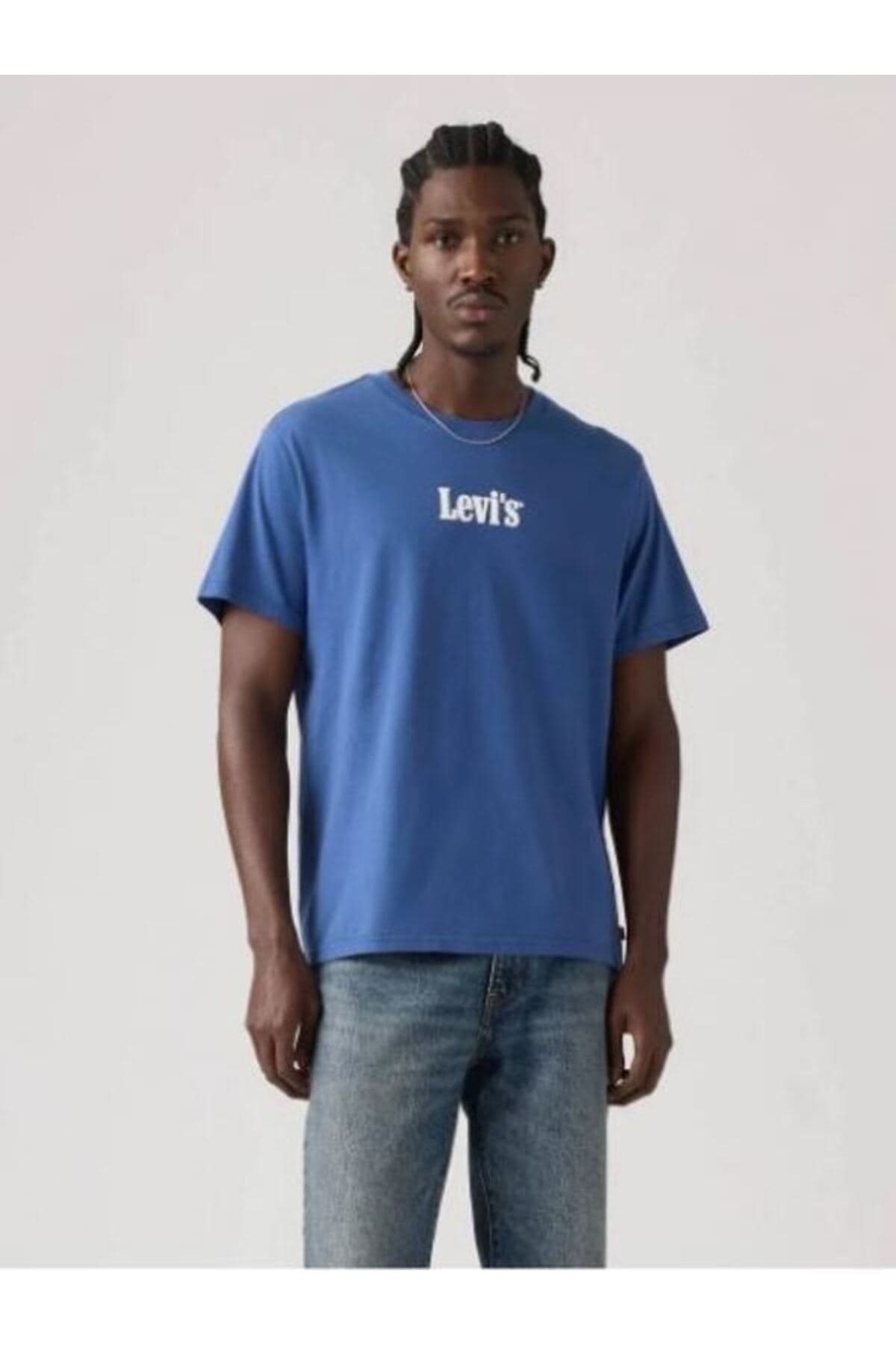 تی شرت لیوایز مردانه 100% پنبه آبی راسته Regular/رگولار T-shirt | Levi’s A20820362 TR — تصویر ۳