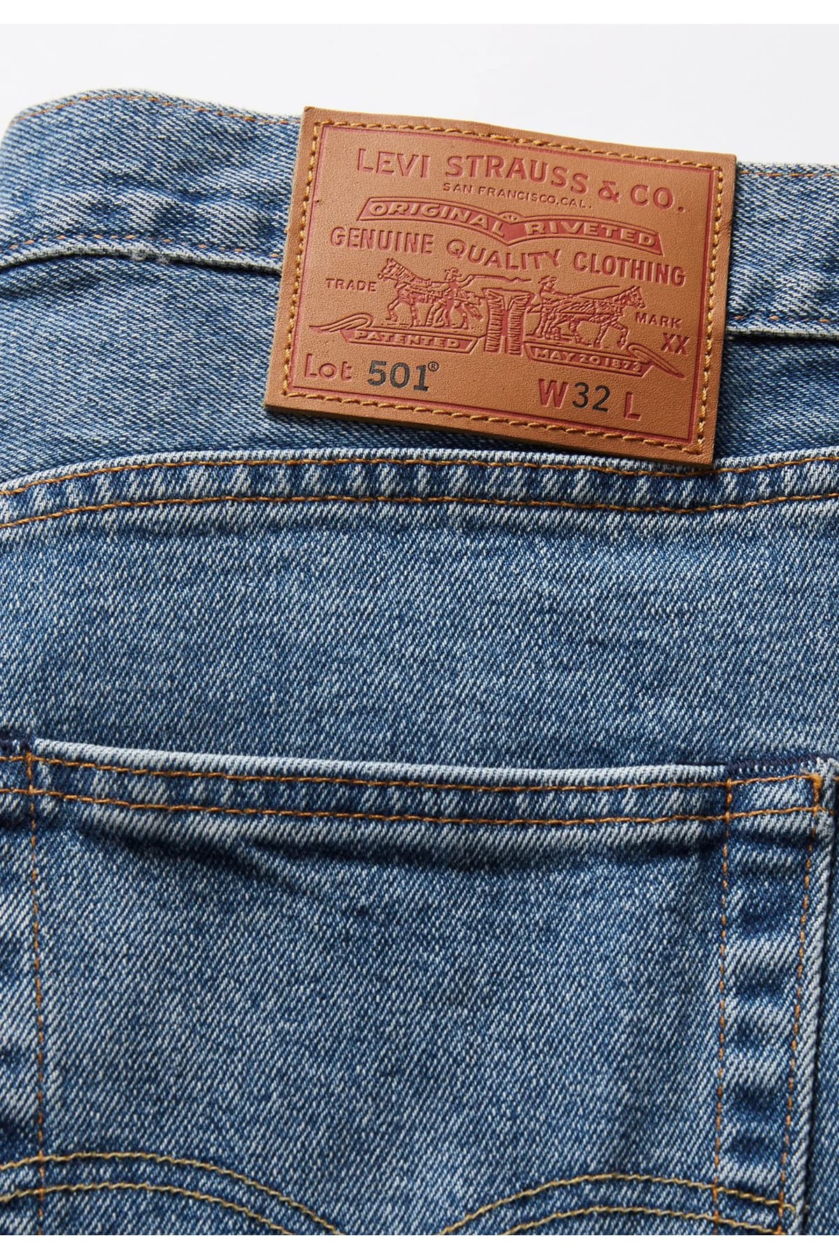 شلوارک برمودا لیوایز مردانه پاموک آبی راسته Regular/رگولار فاق نرمال | Levi’s A9400-0005 TR — تصویر ۳