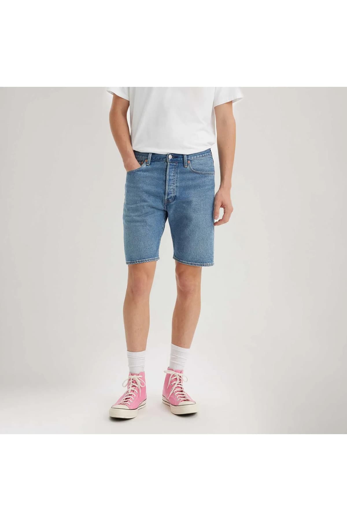 شلوارک برمودا لیوایز مردانه پاموک آبی راسته Regular/رگولار فاق نرمال | Levi’s A9400-0005 TR