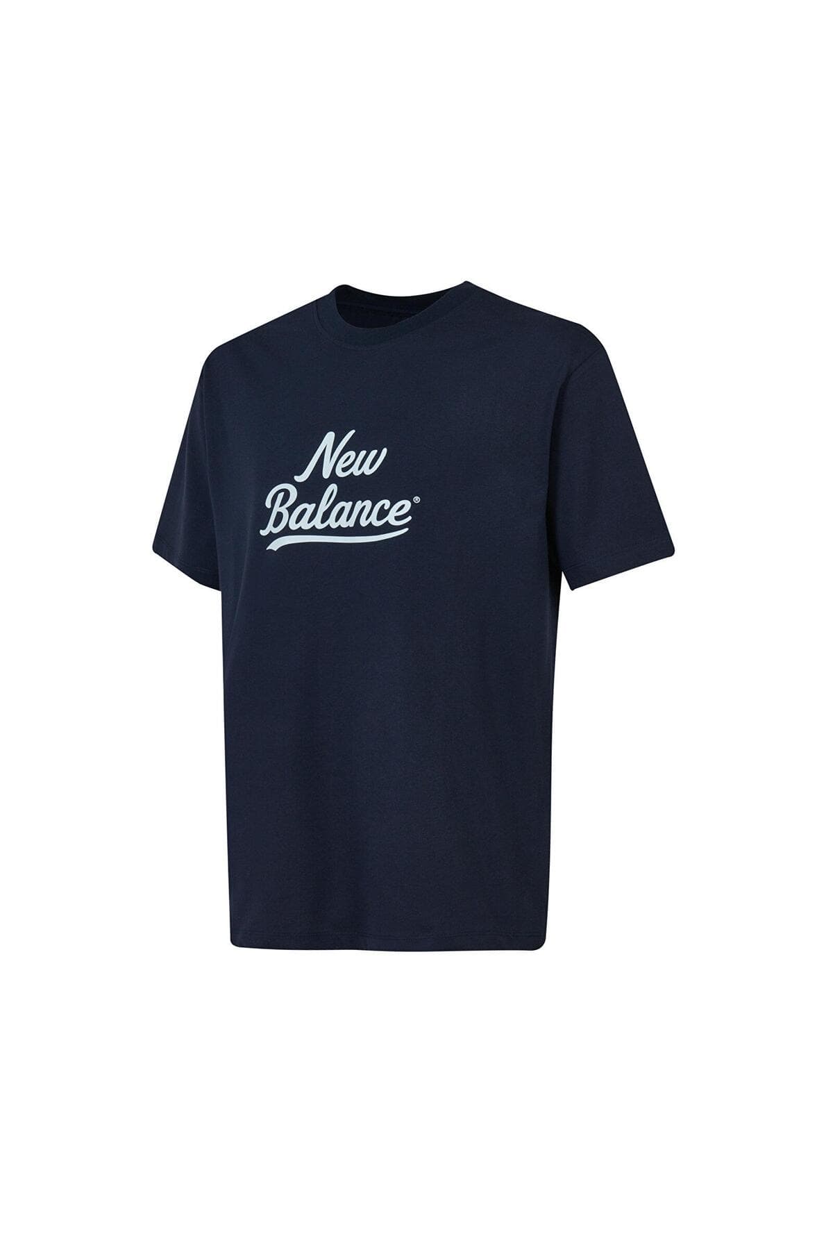 تی شرت ورزشی نیو بالانس مردانه آبی سرمه ای طرح دار T-shirt اسپرت | New Balance MNT3637-AVI TR