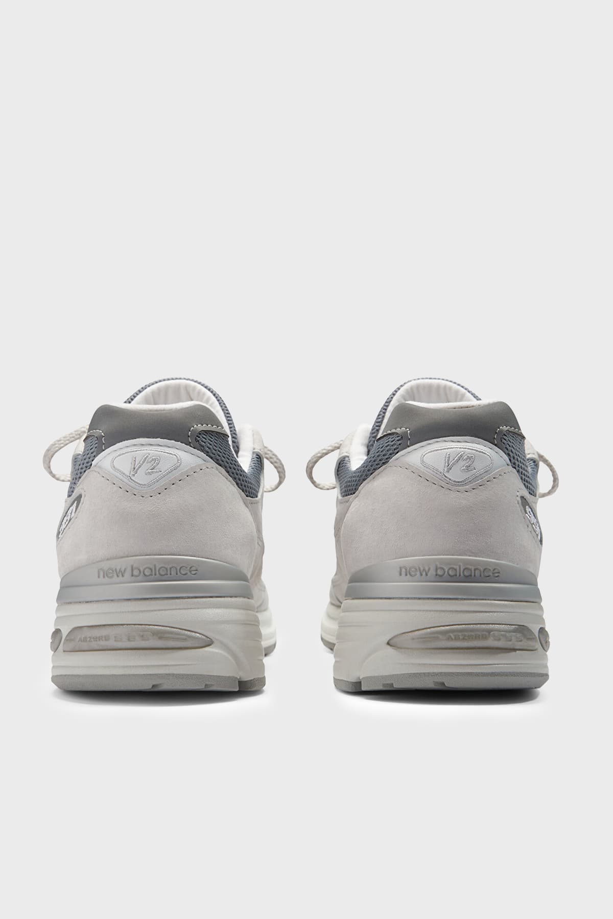 کفش اسنیکر نیو بالانس مردانه چرم خاکستری راسته کژوال/روزمره | New Balance U991LG2 GB — تصویر ۵