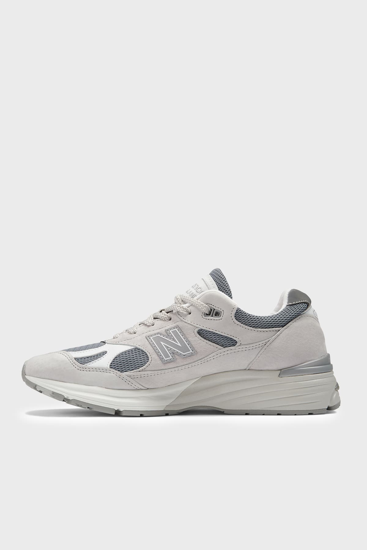 کفش اسنیکر نیو بالانس مردانه چرم خاکستری راسته کژوال/روزمره | New Balance U991LG2 GB — تصویر ۲