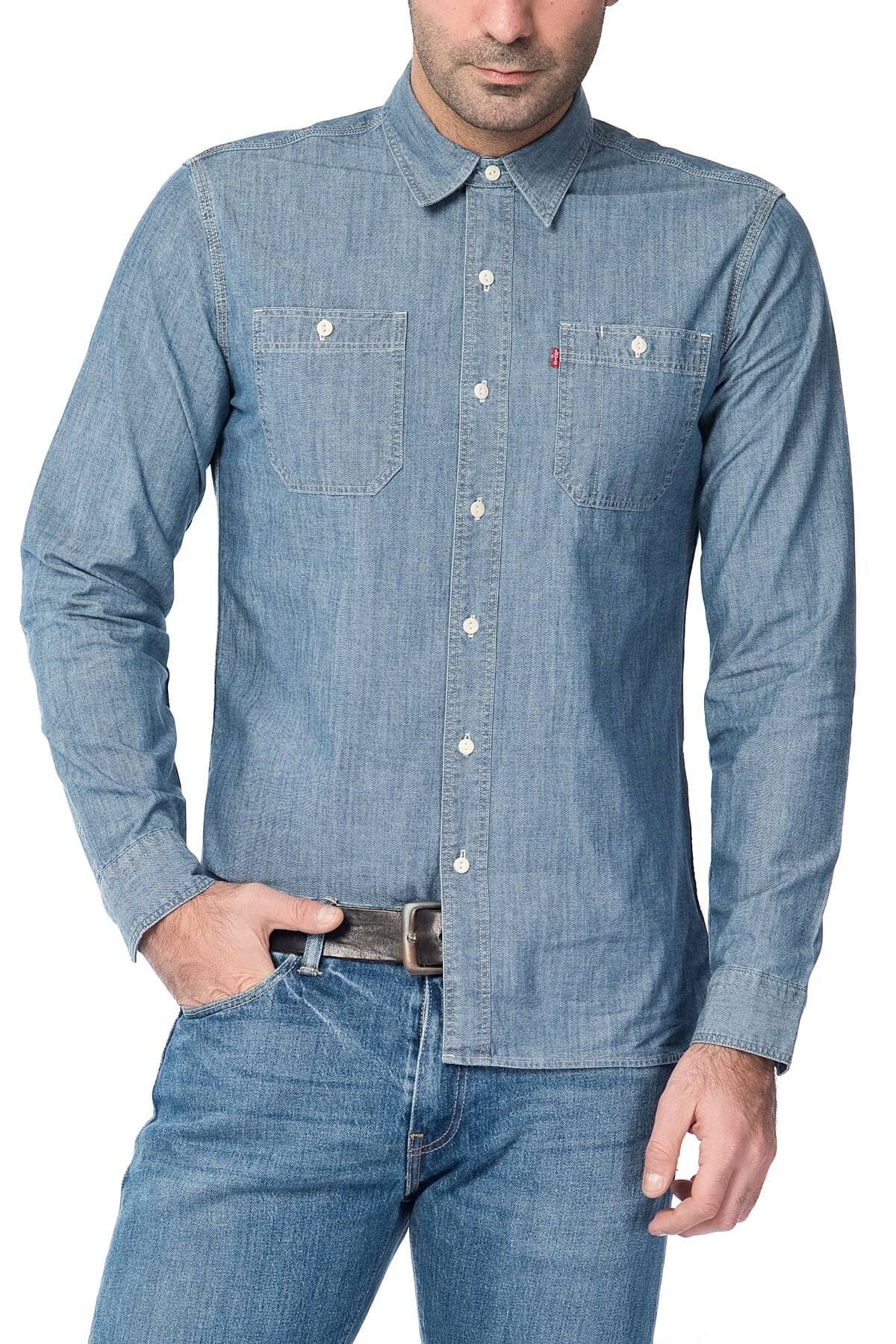 پیراهن لیوایز مردانه پاموک آبی Slim Fit/اسلیم فیت Slim/اسلیم فیت | Levi’s 65822-0123 UM