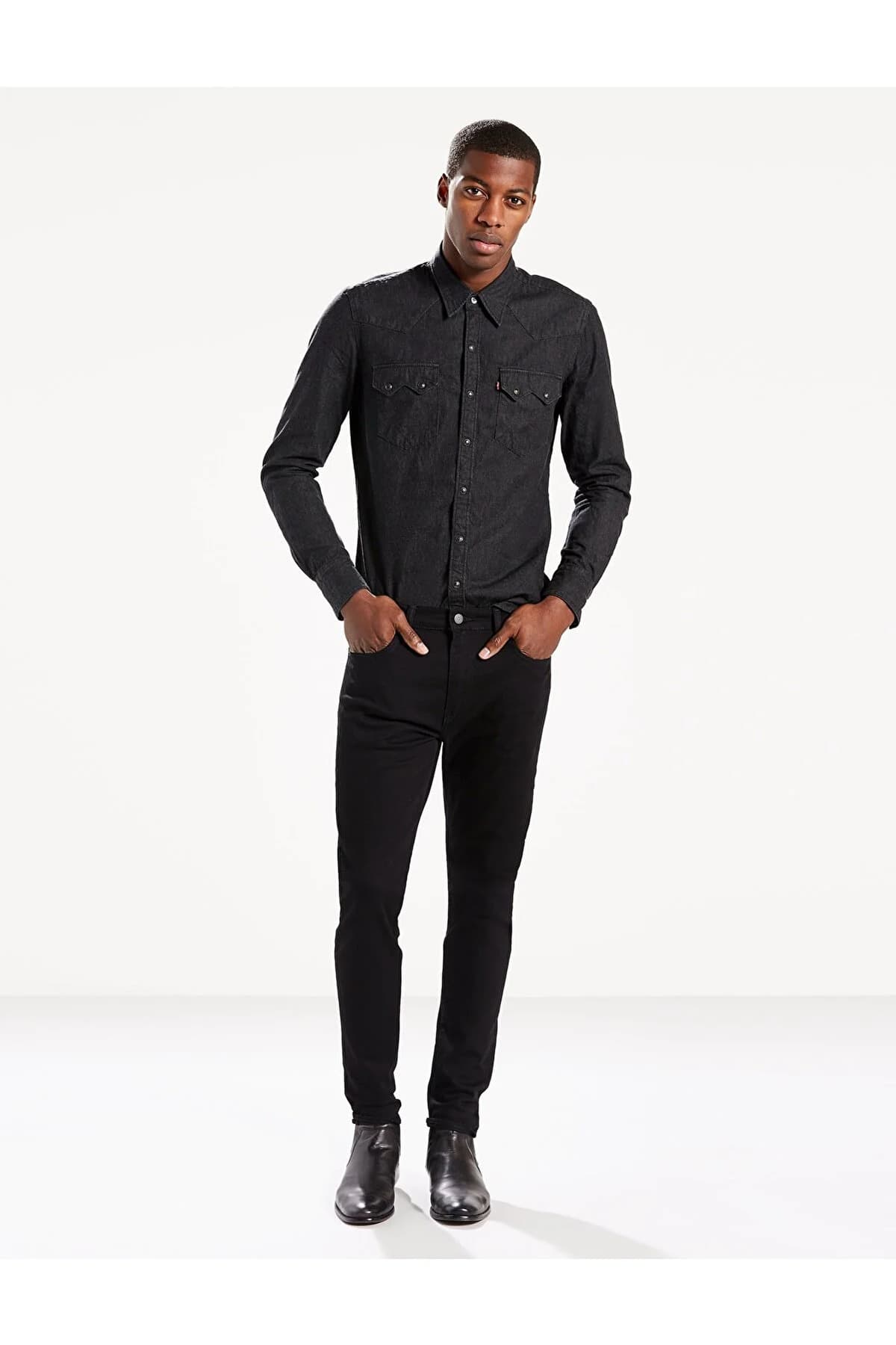 شلوار جین لیوایز مردانه جین مشکی جین راسته Regular/رگولار فاق نرمال Slim/اسلیم فیت کژوال/روزمره | Levi’s A2087-0020 PK