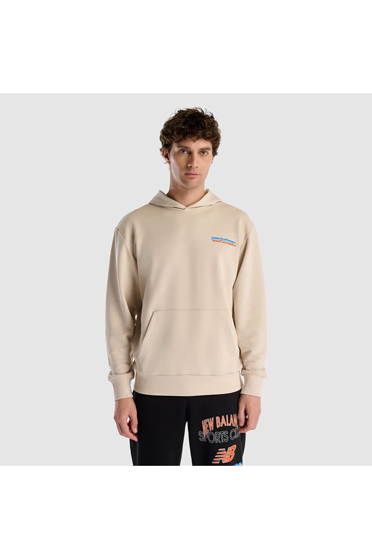 سویشرت نیو بالانس مردانه پارچه بژ راسته Regular/رگولار Regular/رگولار اسپرت | New Balance MNH1533-MBM TR — تصویر ۲