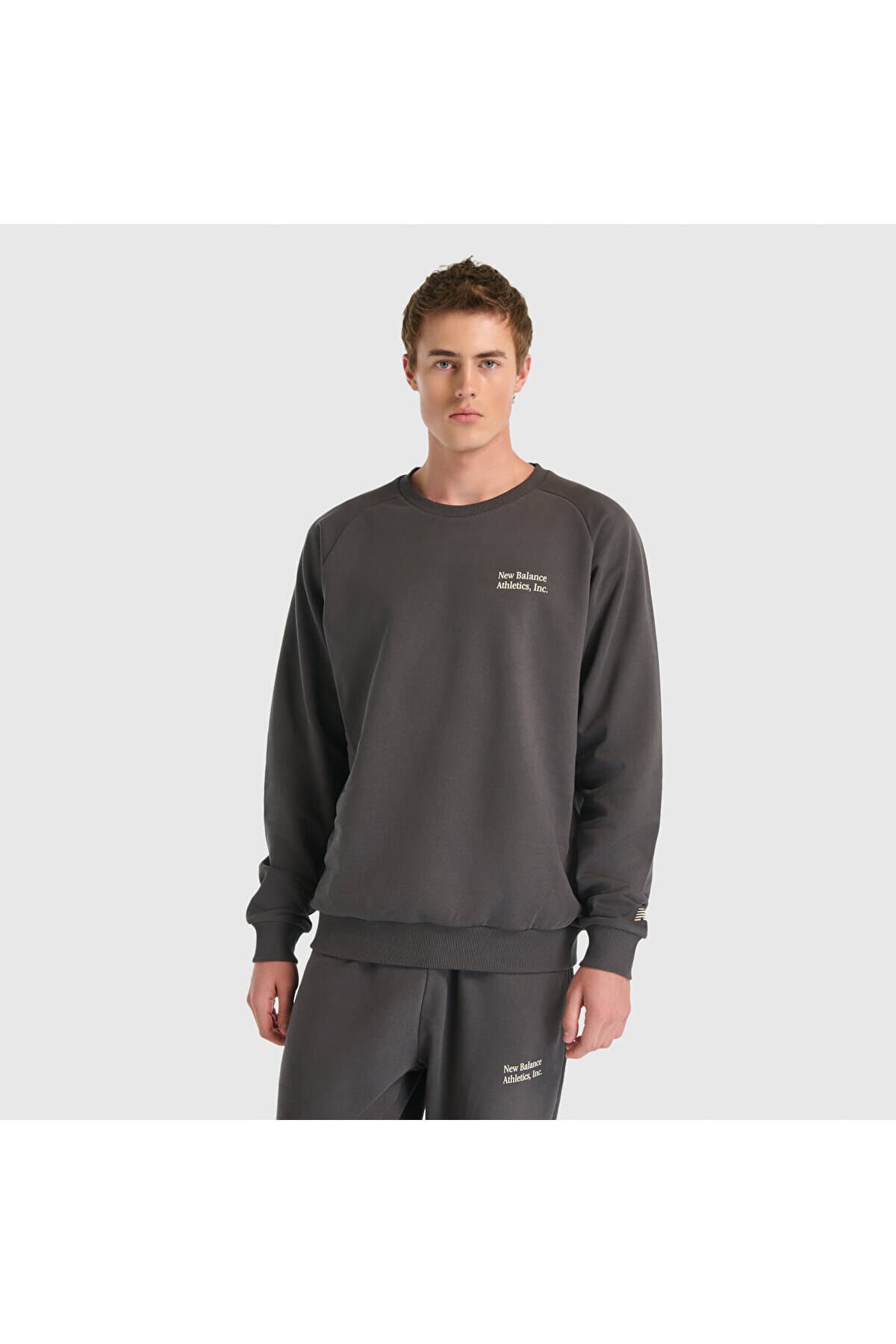 سویشرت نیو بالانس مردانه پارچه طلایی گلدوزی شده / گلدوزی شده Regular/رگولار Daily/روزانه | New Balance MNC3522-ANT TR