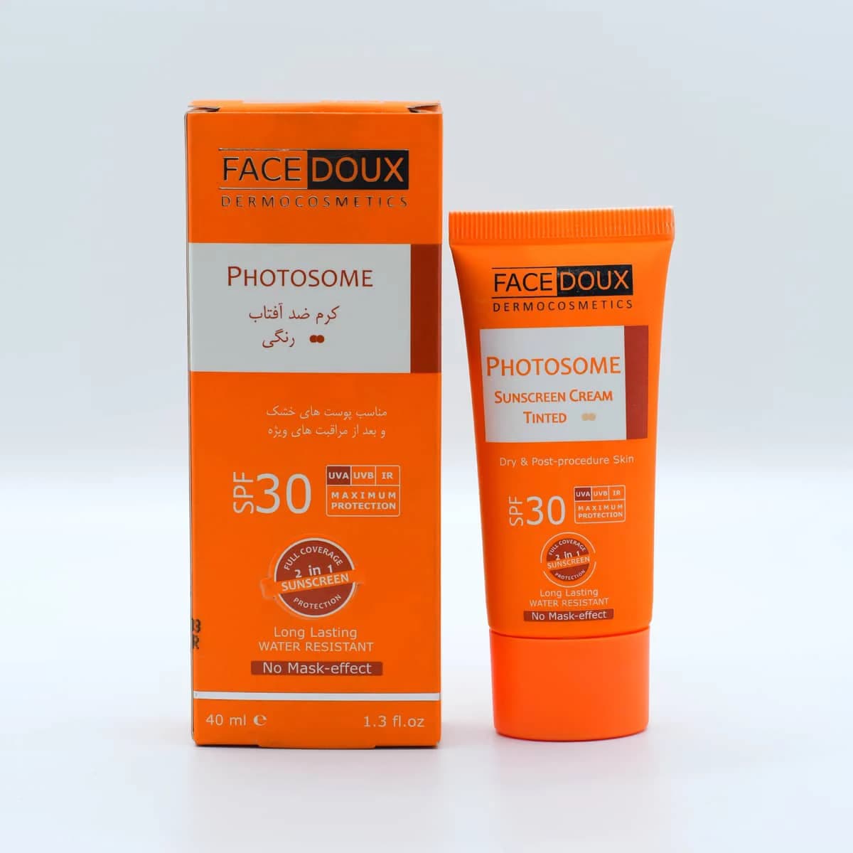 کرم ضد آفتاب رنگی فوتوزوم SPF 30 فیس دوکس | 40 میلی لیتر