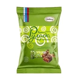ویفر رولادا با مغز کرم بادام زمینی و روکش شکلات و بادام زمینی آکوند بسته نیم کیلویی