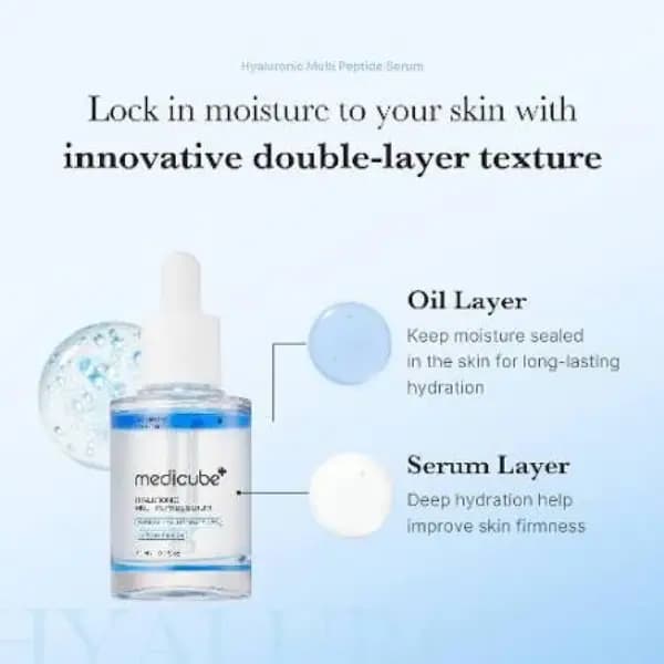 سرم آبرسان هیالورونیک مولتی پپتاید PDRN مدیکوب Medicube Hyaluronic Multi Peptide PDRN Serum — تصویر ۵