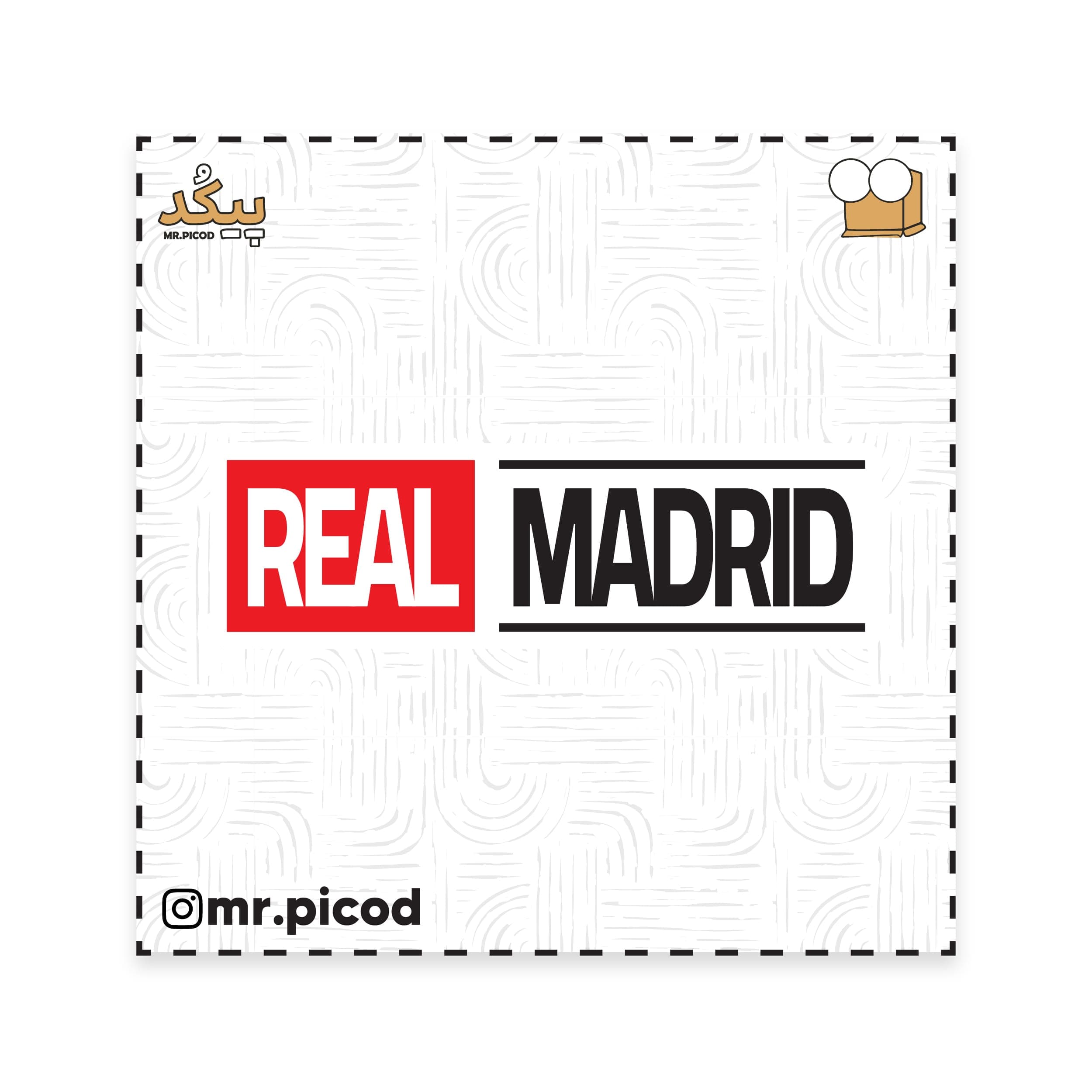 استیکر مستر پیکد طرح رئال مادرید Real Madrid کد PCD-ST1457